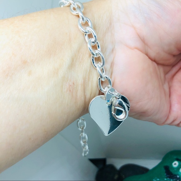 925/14k White Gold Tiffany Style Bracelet - Picture 7 of 7